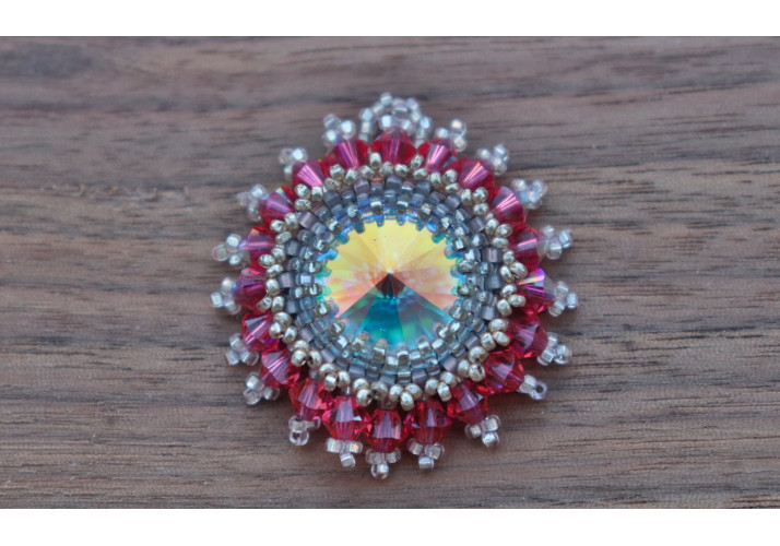 Indian Pink Swarovski Pendant