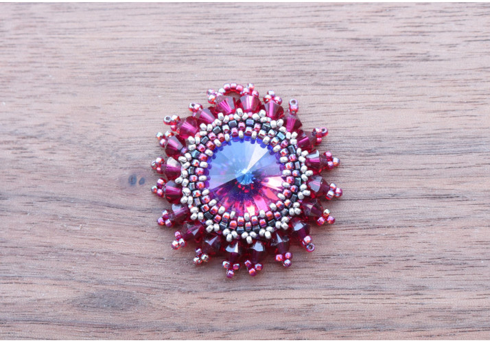 Blue Heliotrope Swarovski Pendant